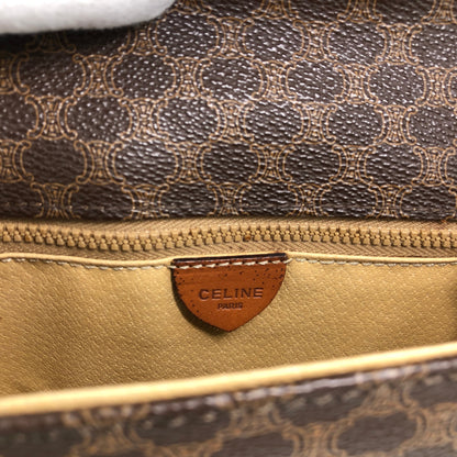 CELINE Macadam Blason Round Shoulder bag Brown Vintage nugdn8