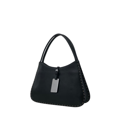 GUCCI Logo Shoulder bag Black Vintage 5yfah2