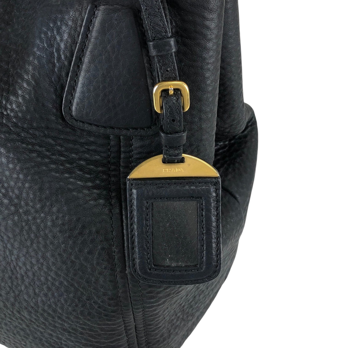 PRADA Logo Totebag Black Vintage fpj5iw
