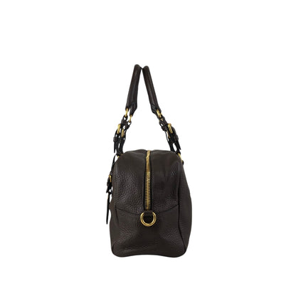 PRADA Logo Handbag Shoulder bag Brown Vintage wddeyg