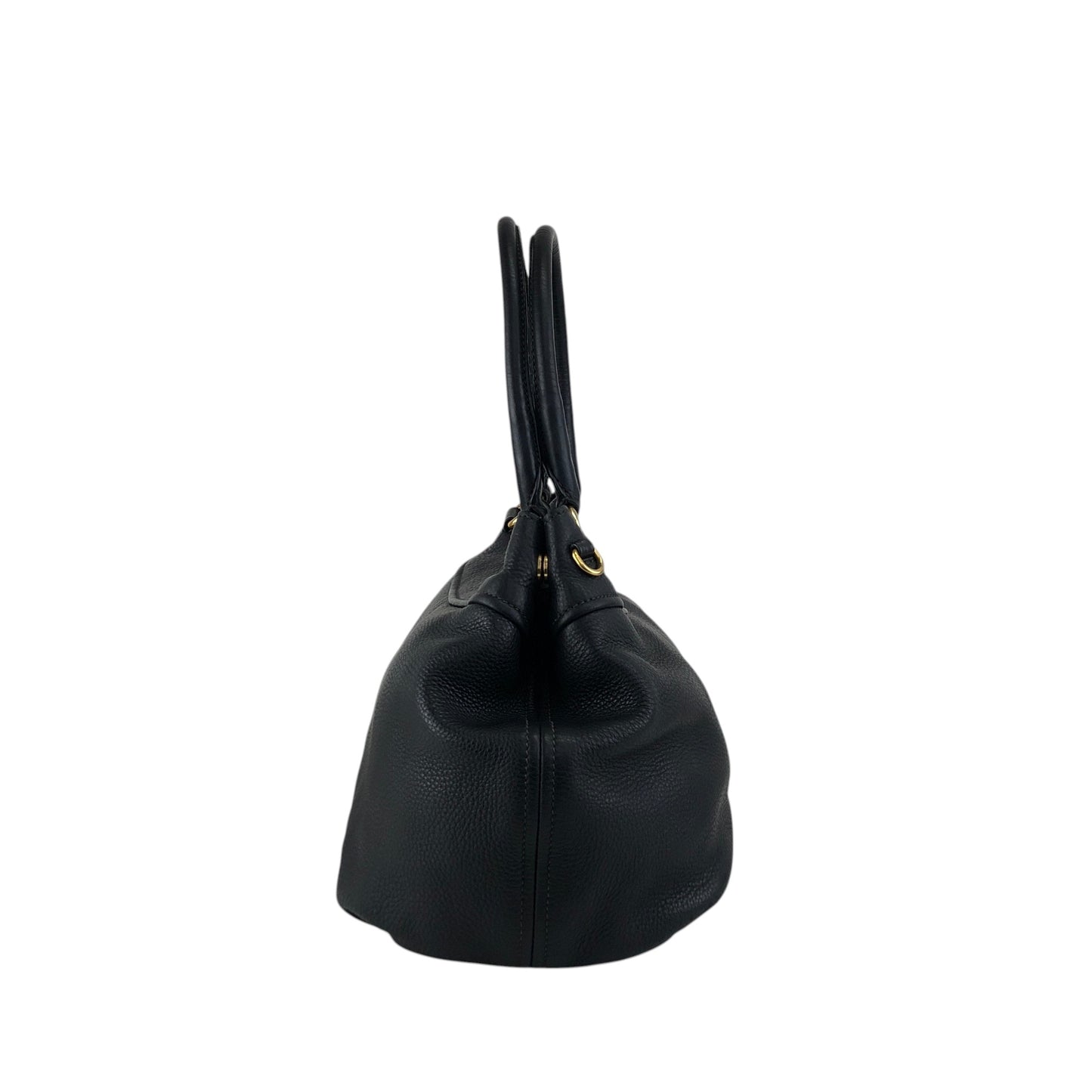 PRADA Logo Handbag Totebag Black Vintage 3ksgpr