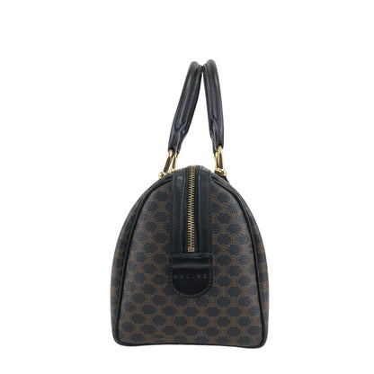 CELINE Macadam Two-way Handbag Shoulder bag Black Vintage ufhk7t