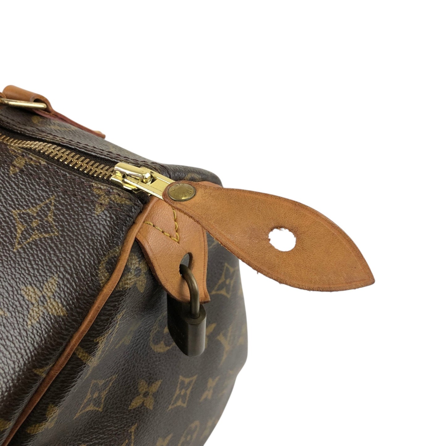 LOUIS VUITTON Monogram Handbag Boston bag Brown M41108 Vintage 5ah28h
