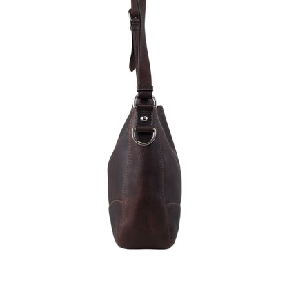 GUCCI Logo Embossed Shoulder bag Brown Vintage 8svbt5