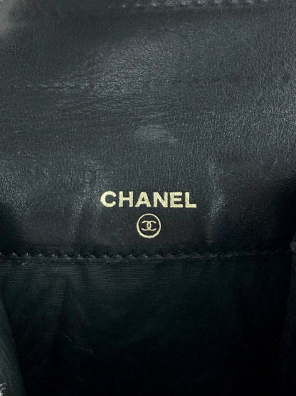 CHANEL Coco Mark Coin Purse Black Vintage zmnjmp