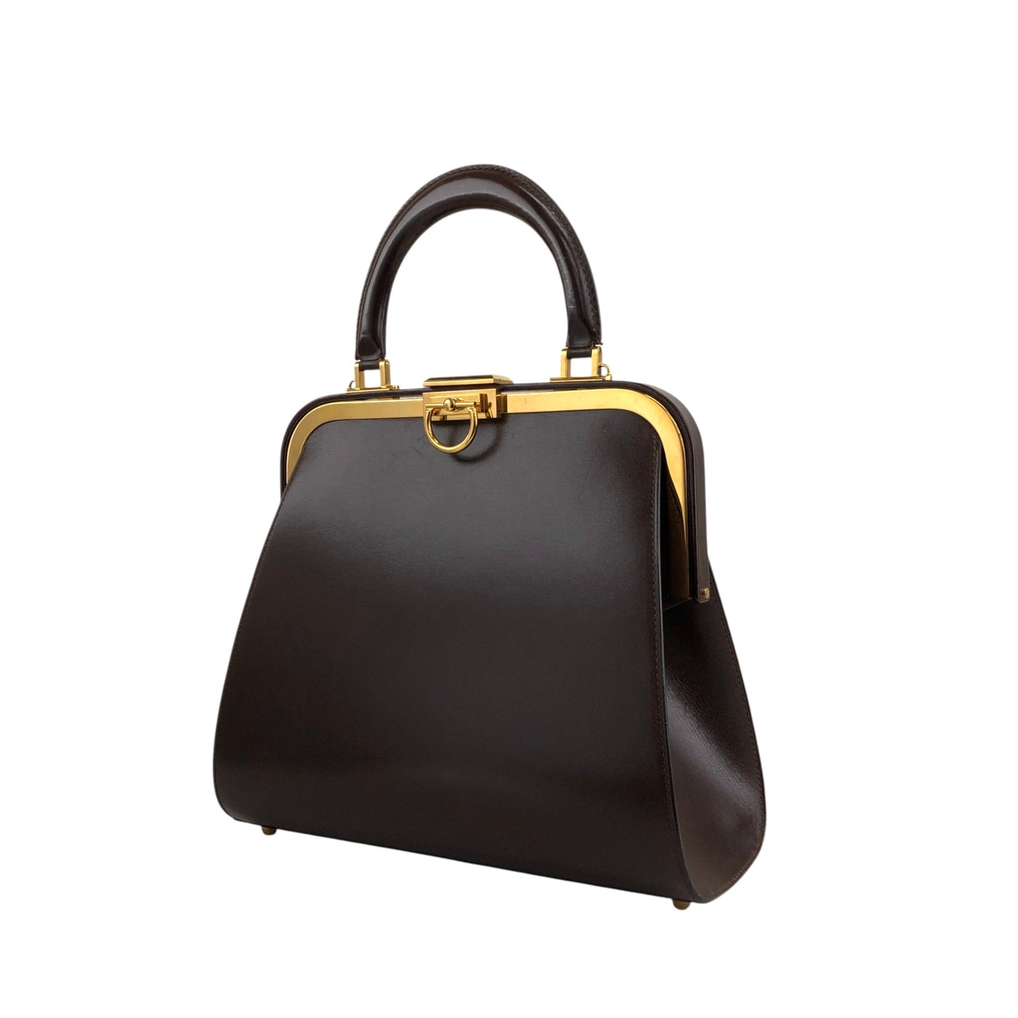 Christian Dior Metal Closure Two-way Handbag Shoulder bag Brown Vintage 2iixfe