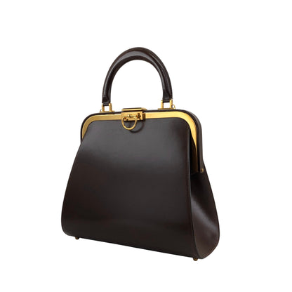 Christian Dior Metal Closure Two-way Handbag Shoulder bag Brown Vintage 2iixfe