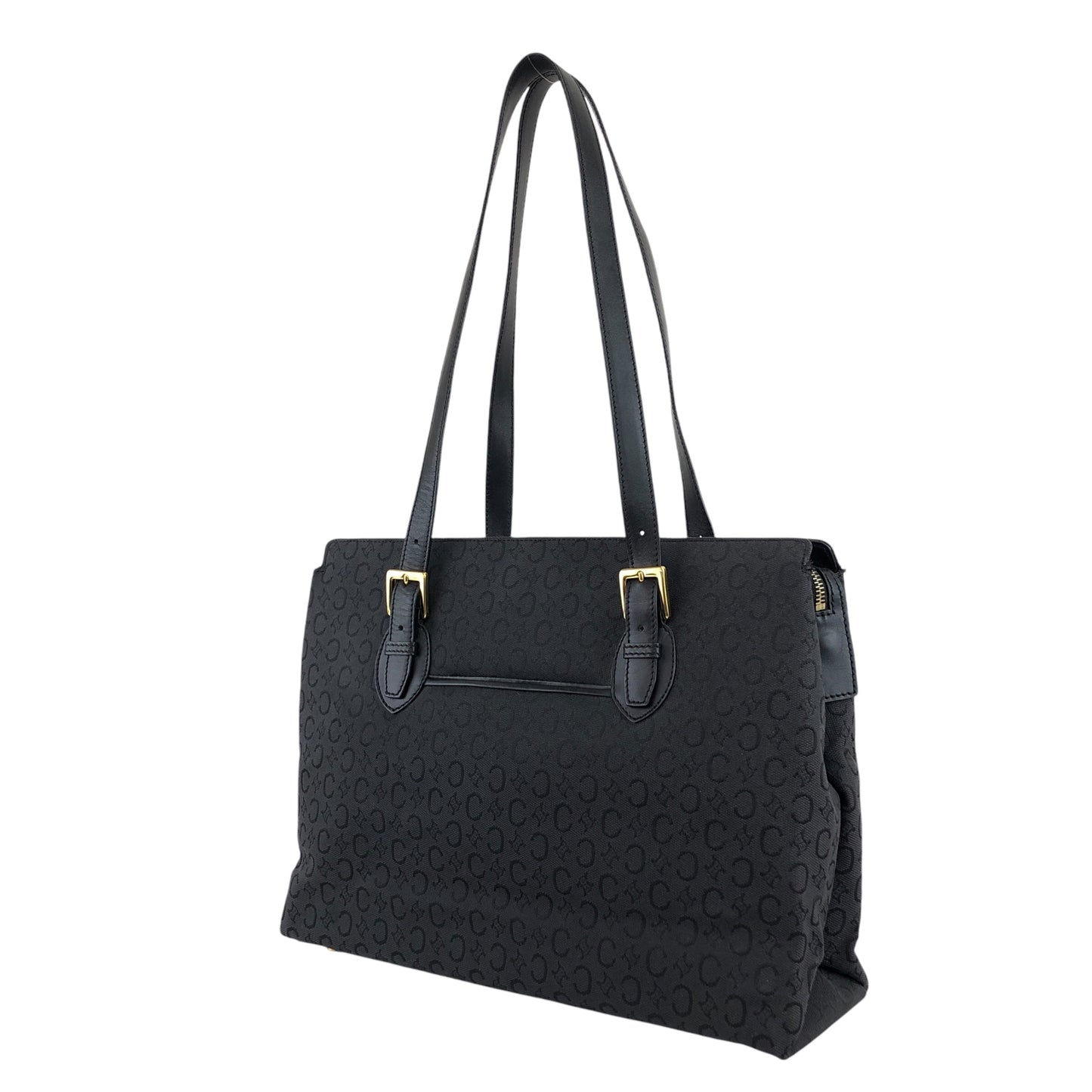 CELINE Macadam Totebag Shoulder bag Black Vintage 2ve37v