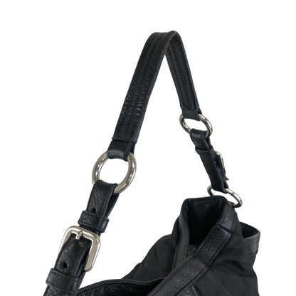 PRADA Logo Shoulder bag Totebag Black Vintage td4ahh