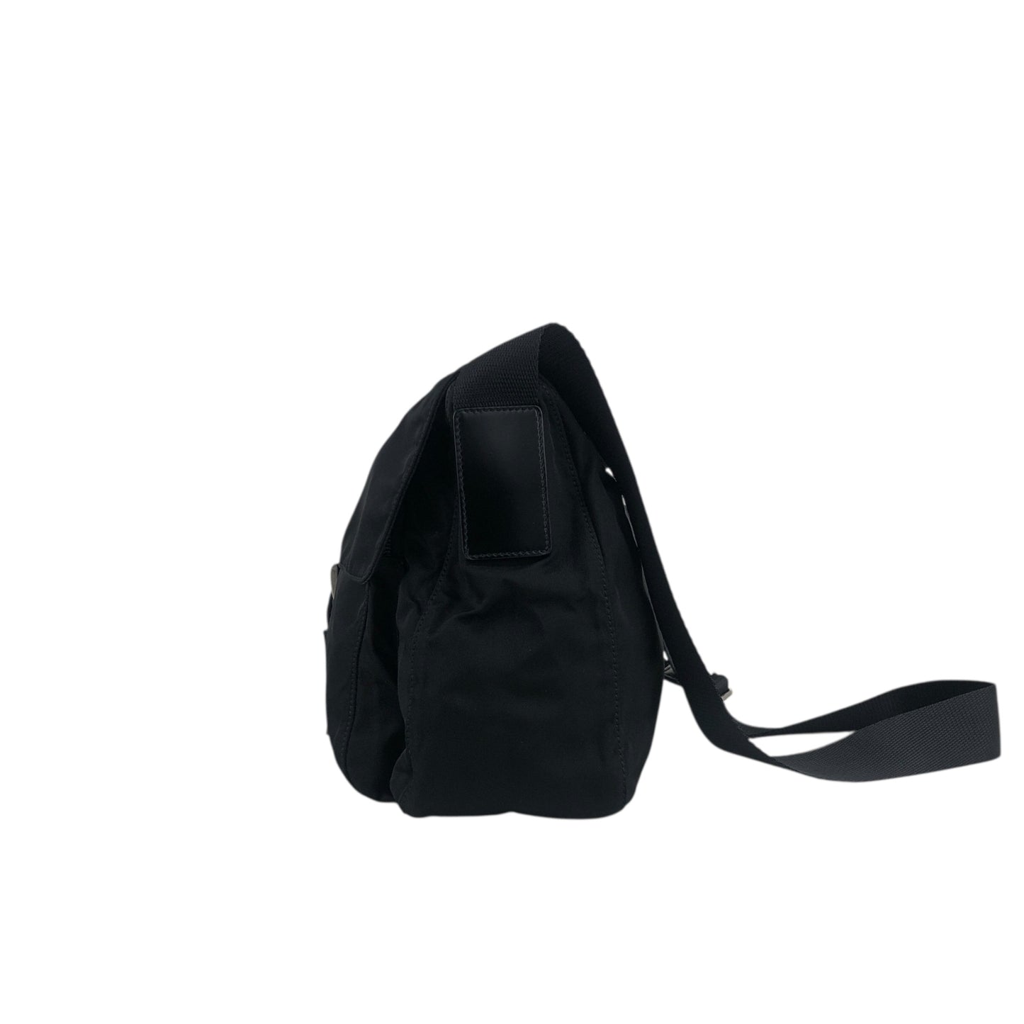 PRADA Triangle Logo Shoulder bag Black Vintage mv3hns
