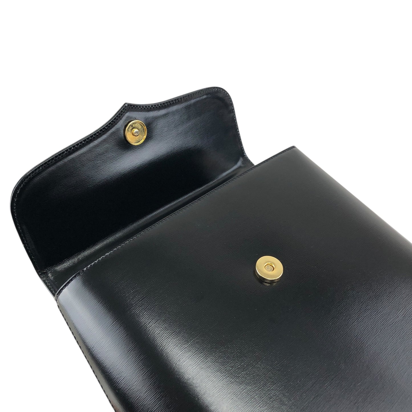 Yves Saint Laurent Top Handle Handbag Black Vintage fhj5dh