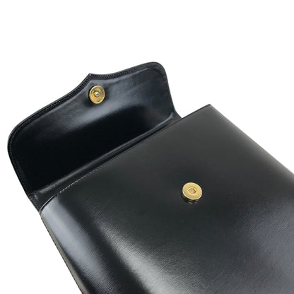Yves Saint Laurent Top Handle Handbag Black Vintage fhj5dh