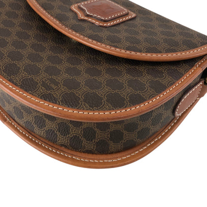 CELINE Macadam Blason Shoulder bag Brown Vintage mdu8r7