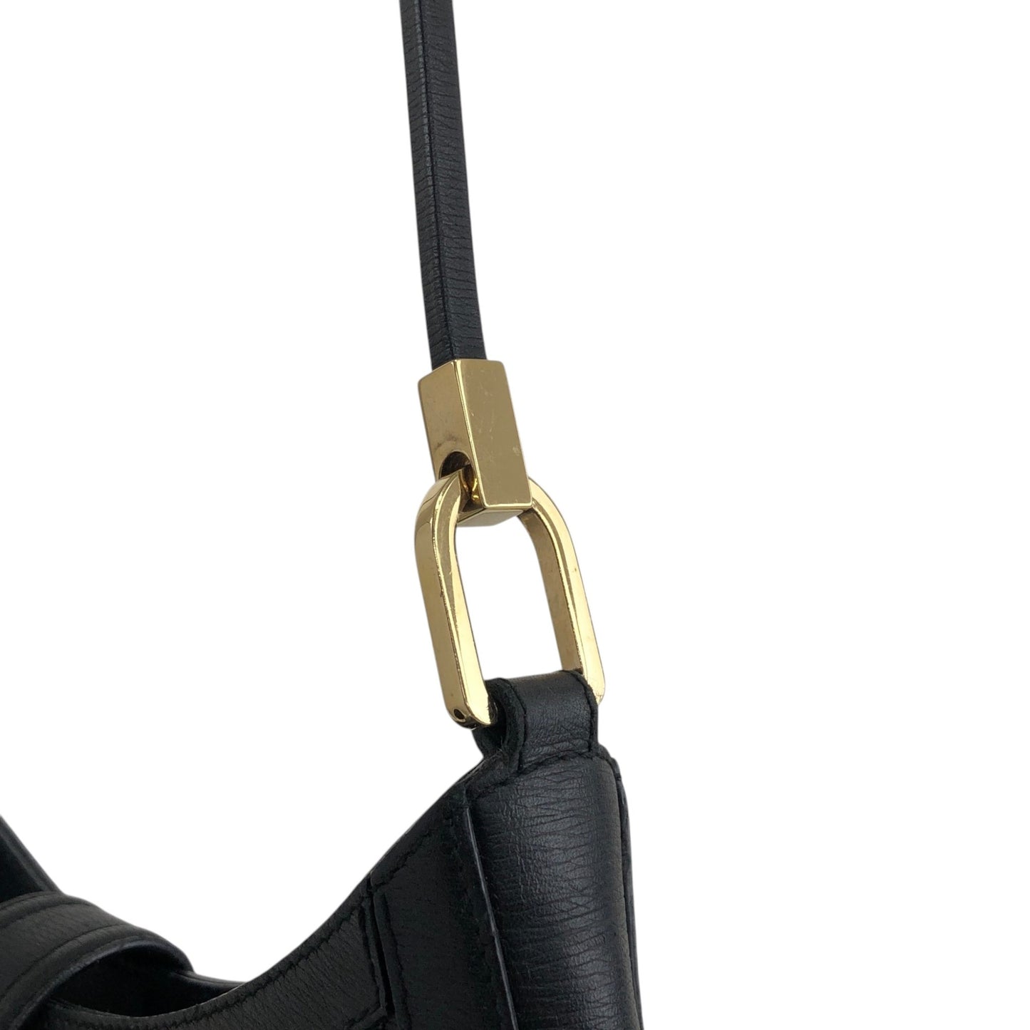 GUCCI G Motif Shoulder bag Black Vintage 3z62yh