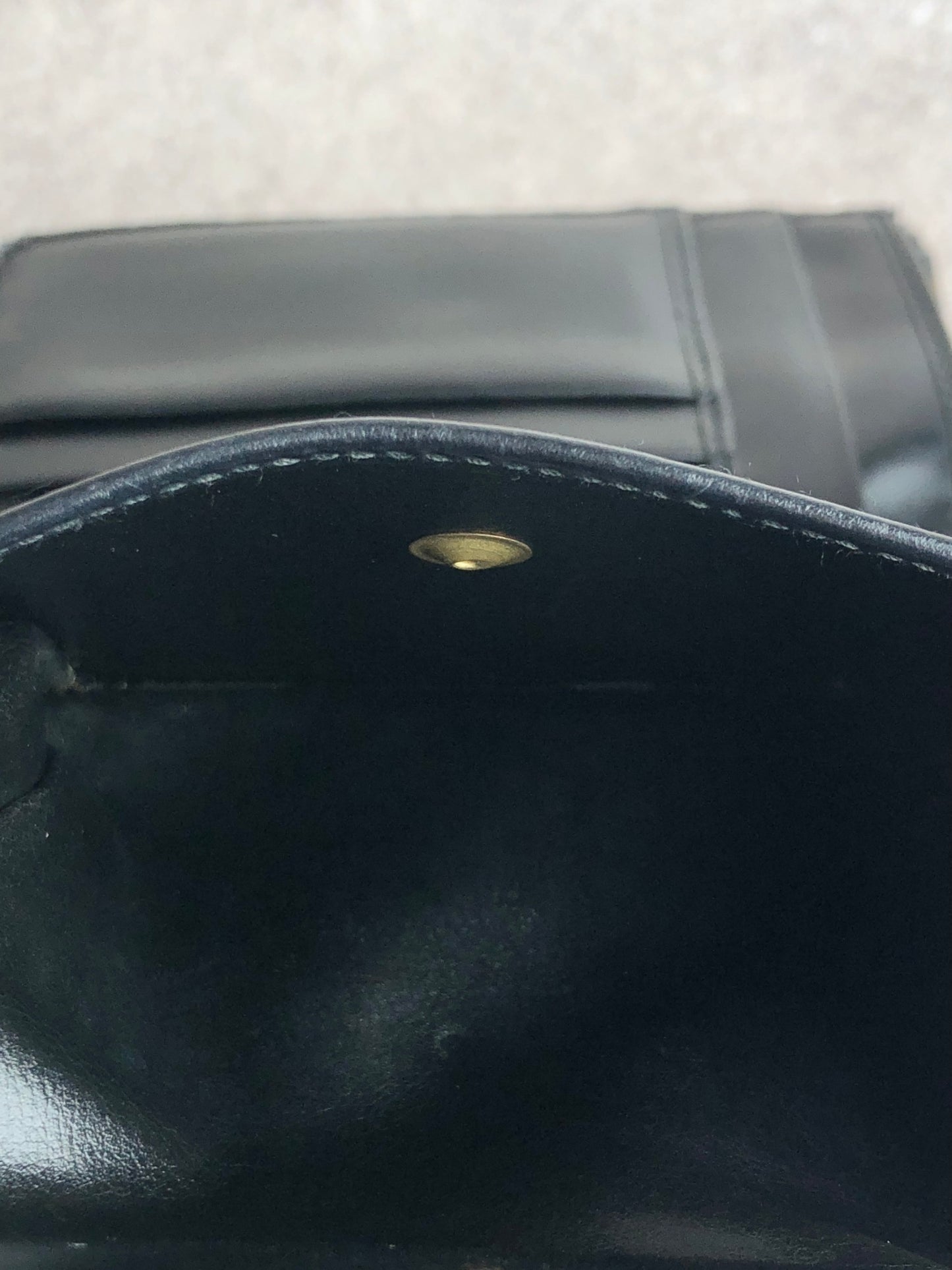 CELINE Macadam Trifold Wallet Black Vintage bybkp7
