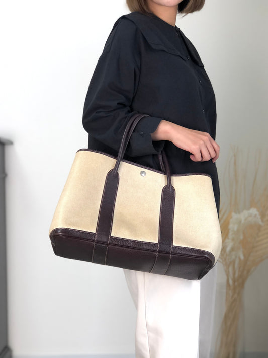 HERMES Totebag Beige Vintage ixgnpz