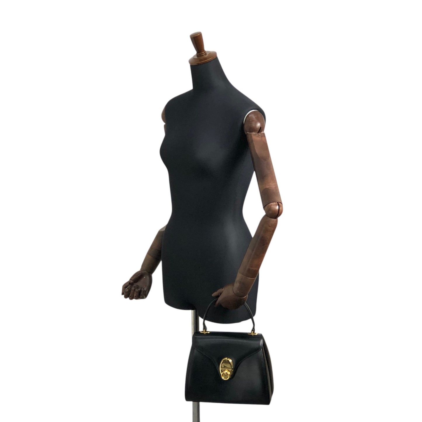 GIVENCHY Top Handle Handbag Black Vintage 8gf8y4