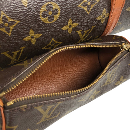 LOUIS VUITTON Monogram Handbag Pouch Brown Vintage kkcs2t