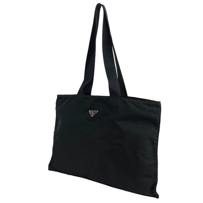 PRADA Triangle Logo Handbag Totebag Black Vintage vny8kv