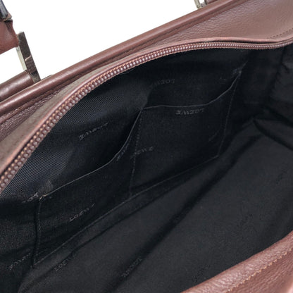 LOEWE Amazona35 Anagram Small Boston bag Handbag Brown Vintage t6ikyf