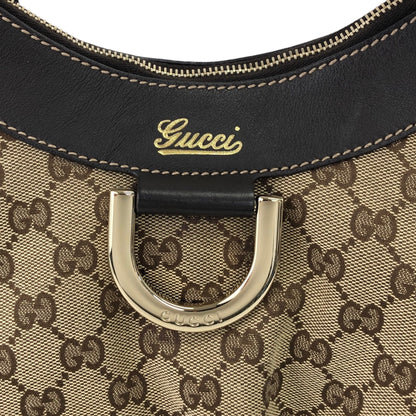 GUCCI GG Canvas Abbey Shoulder bag Beige Vintage eag4sn