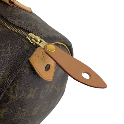 LOUIS VUITTON Monogram Handbag Boston bag Brown Vintage s2cksy