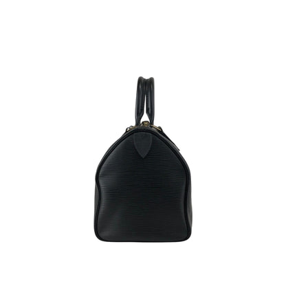 LOUIS VUITTON Epi Small Boston bag Handbag Black Vintage abz8nz