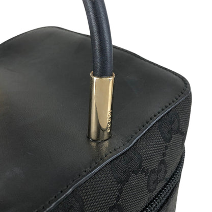 GUCCI GG Canvas Handbag Vanity bag Black Vintage menarj