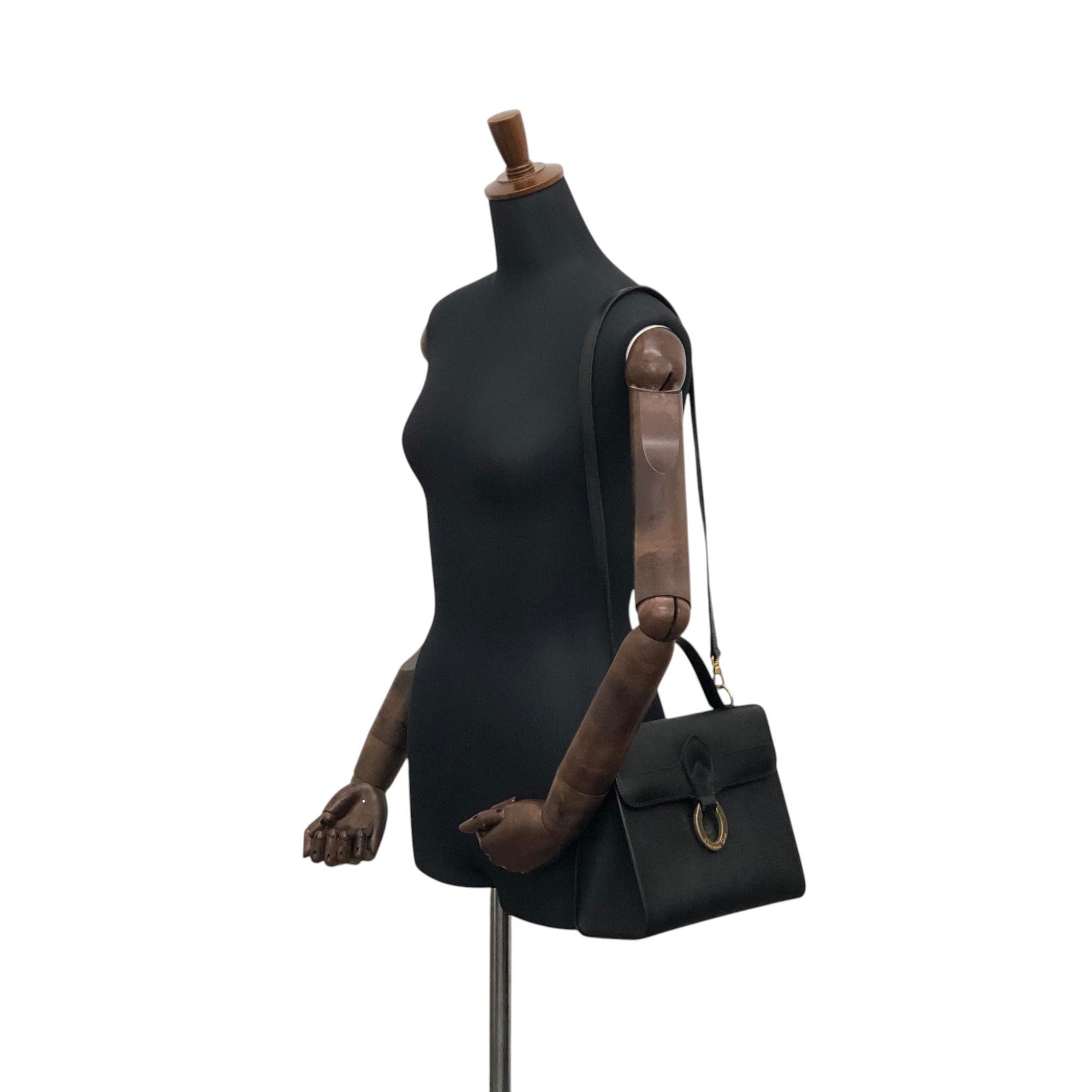 Christian Dior Trotter Logo Two-way Handbag Shoulder bag Black