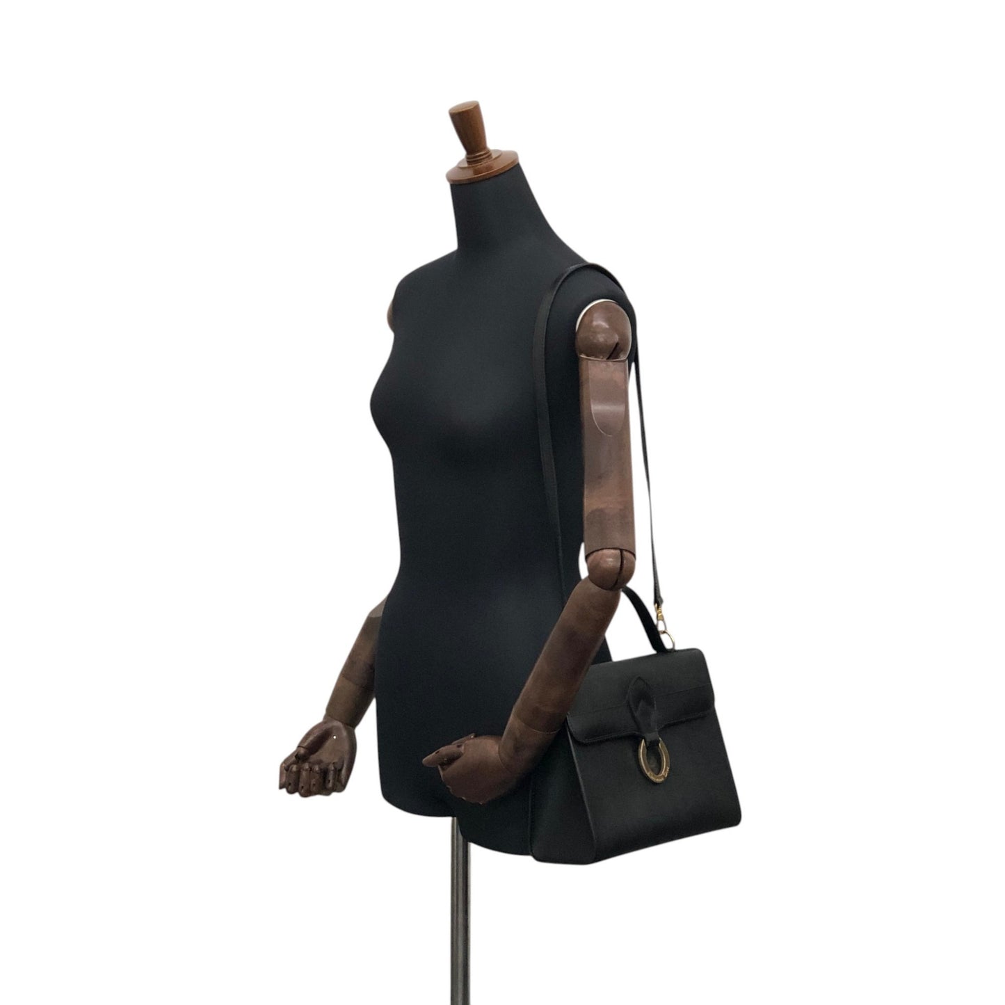 Christian Dior Trotter Logo Two-way Handbag Shoulder bag Black Vintage x7s3ai
