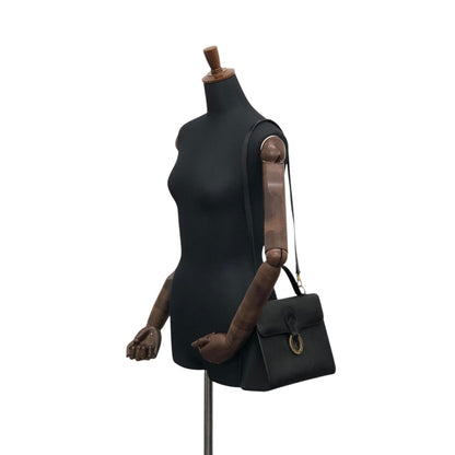 Christian Dior Trotter Logo Two-way Handbag Shoulder bag Black Vintage x7s3ai
