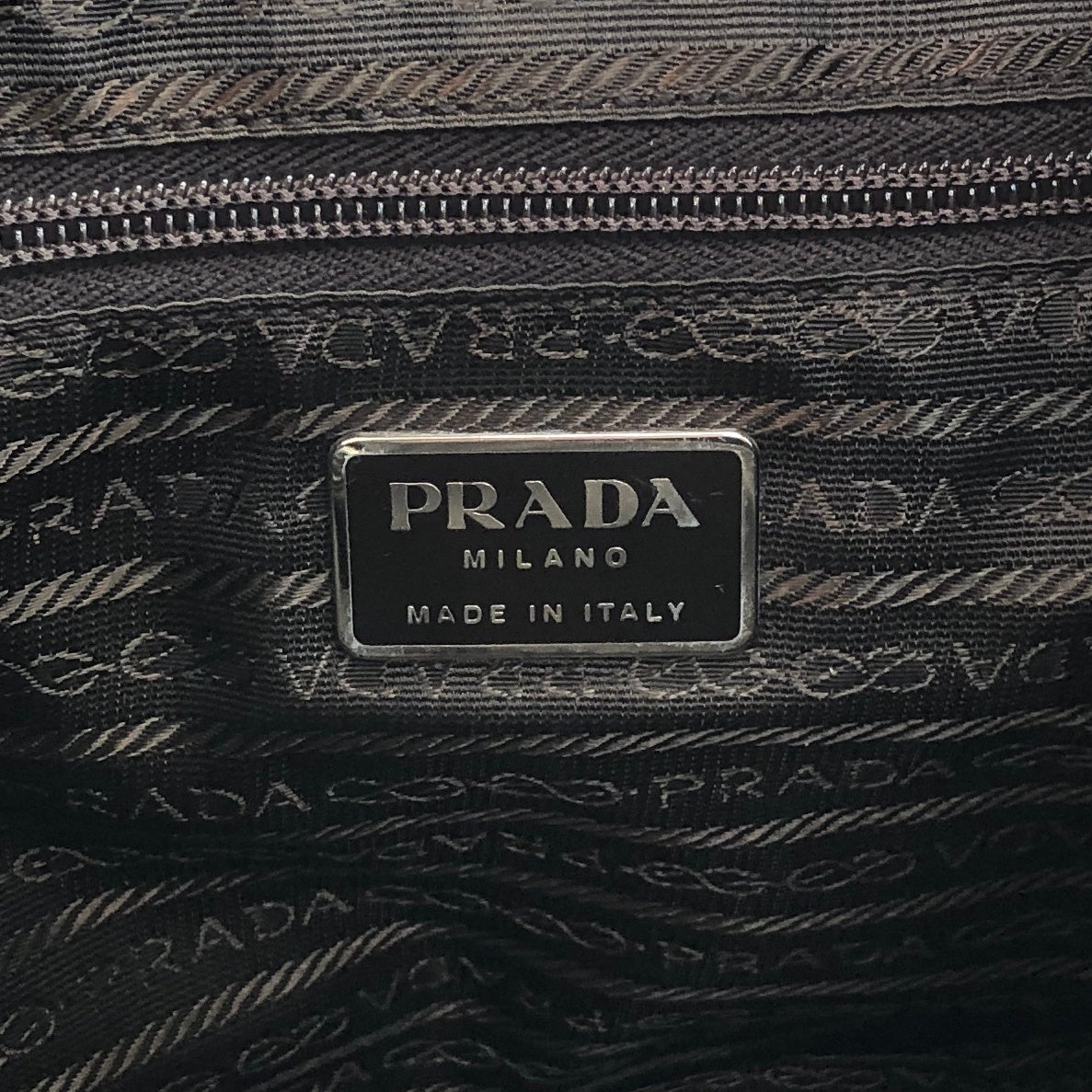 PRADA Triangle Logo Double Pocket Backpack Brown Vintage 65znig