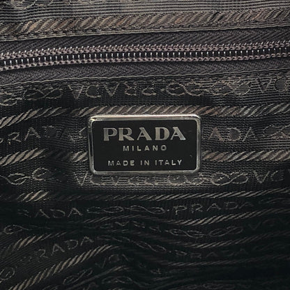 PRADA Triangle Logo Double Pocket Backpack Brown Vintage 65znig