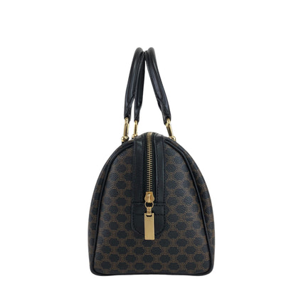 CELINE Macadam Two-way Handbag Shoulder bag Black Vintage ufhk7t