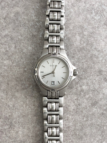 GUCCI Quartz Watch Silver 9040L Vintage rvpufk