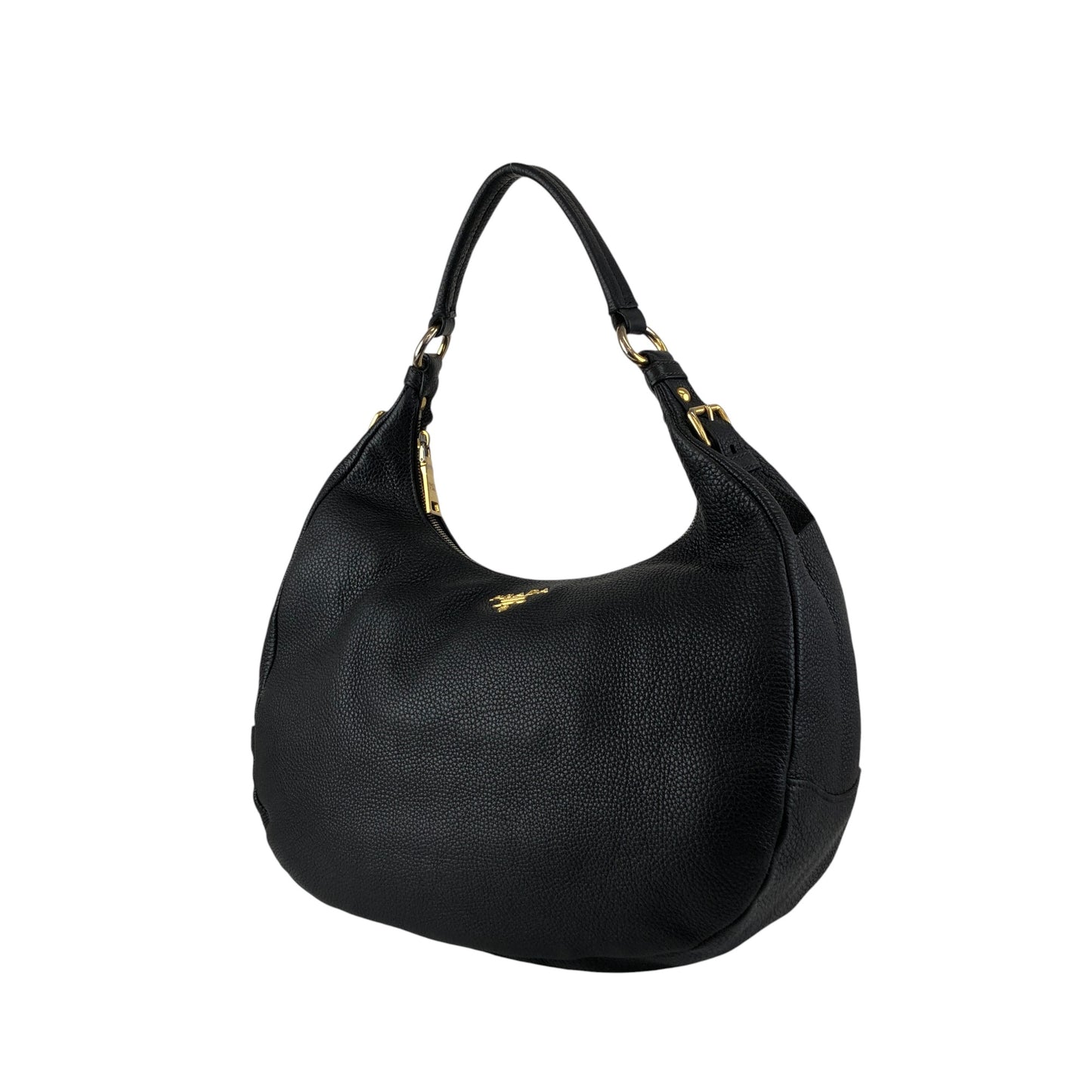 PRADA Logo Shoulder bag Black Vintage 85ce8c