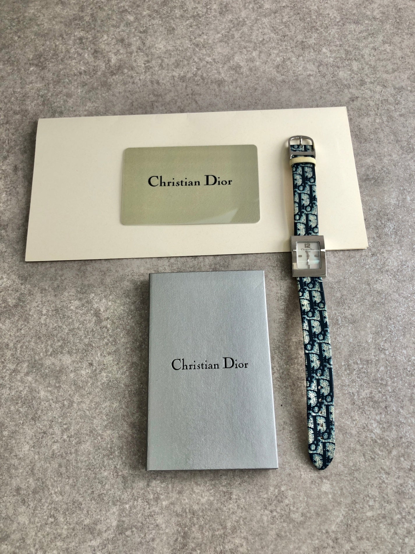 Christian Dior Trotter Quartz Watch Blue D78-109 Vintage j83yk7