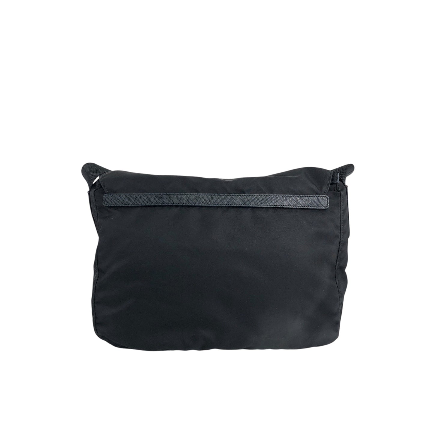 PRADA Tessuto Triangle Logo Shoulder bag Black Vintage t2gb5a