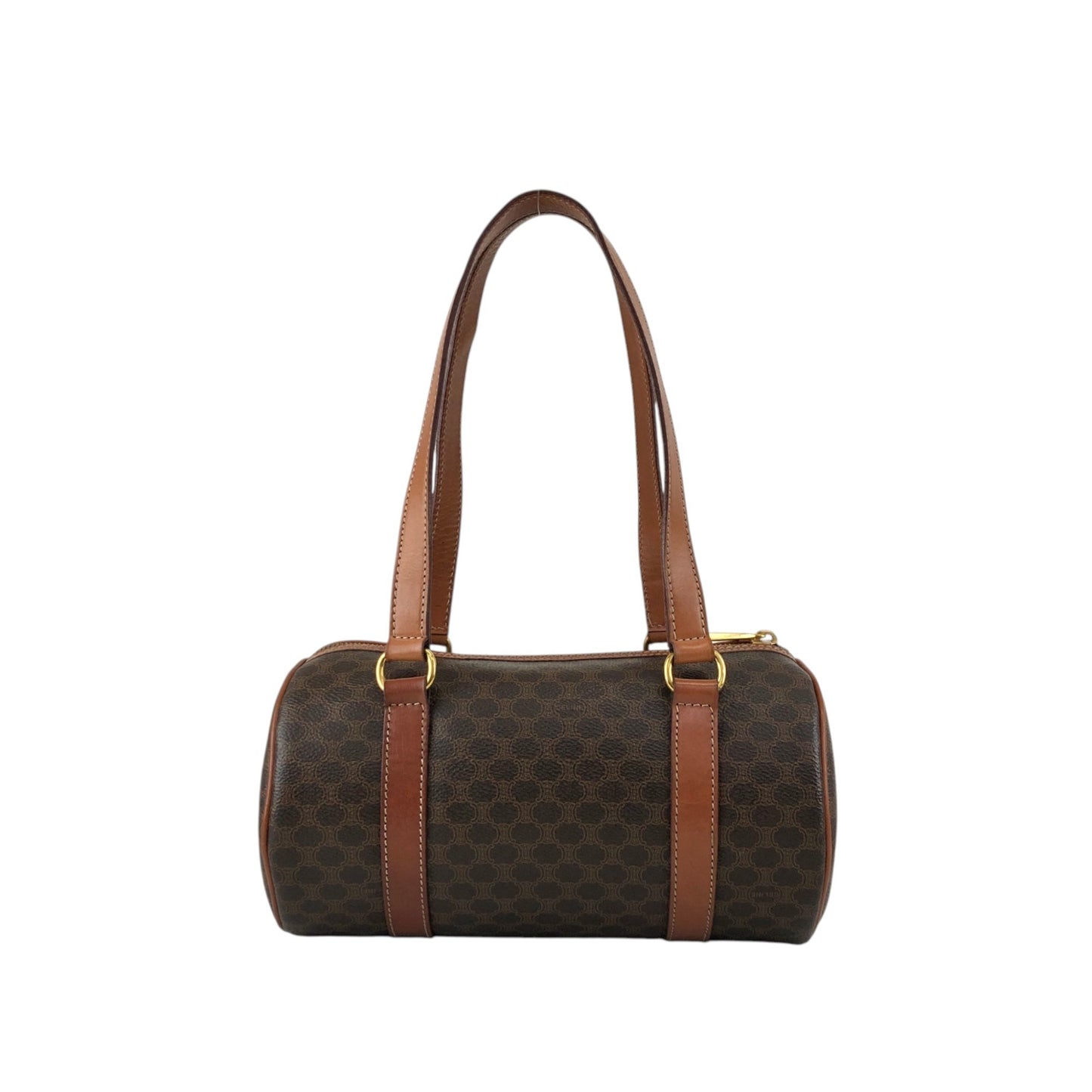 CELINE Macadam Blason Handbag Brown Vintage gbe4wr