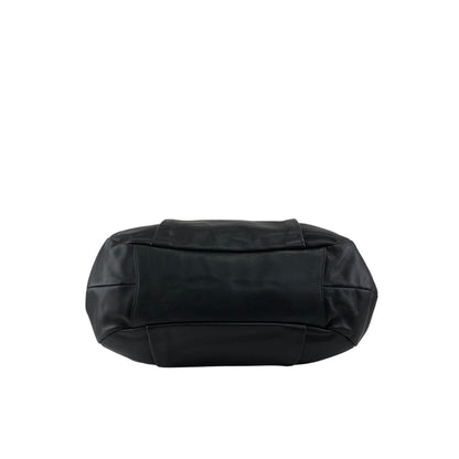 PRADA Logo Handbag Black Vintage w6ty5k