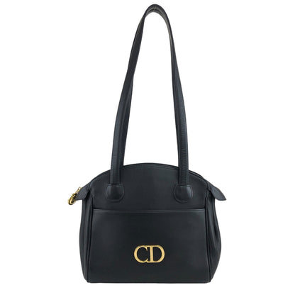 Christian Dior CD Logo Shoulder bag Black Vintage 73xp73