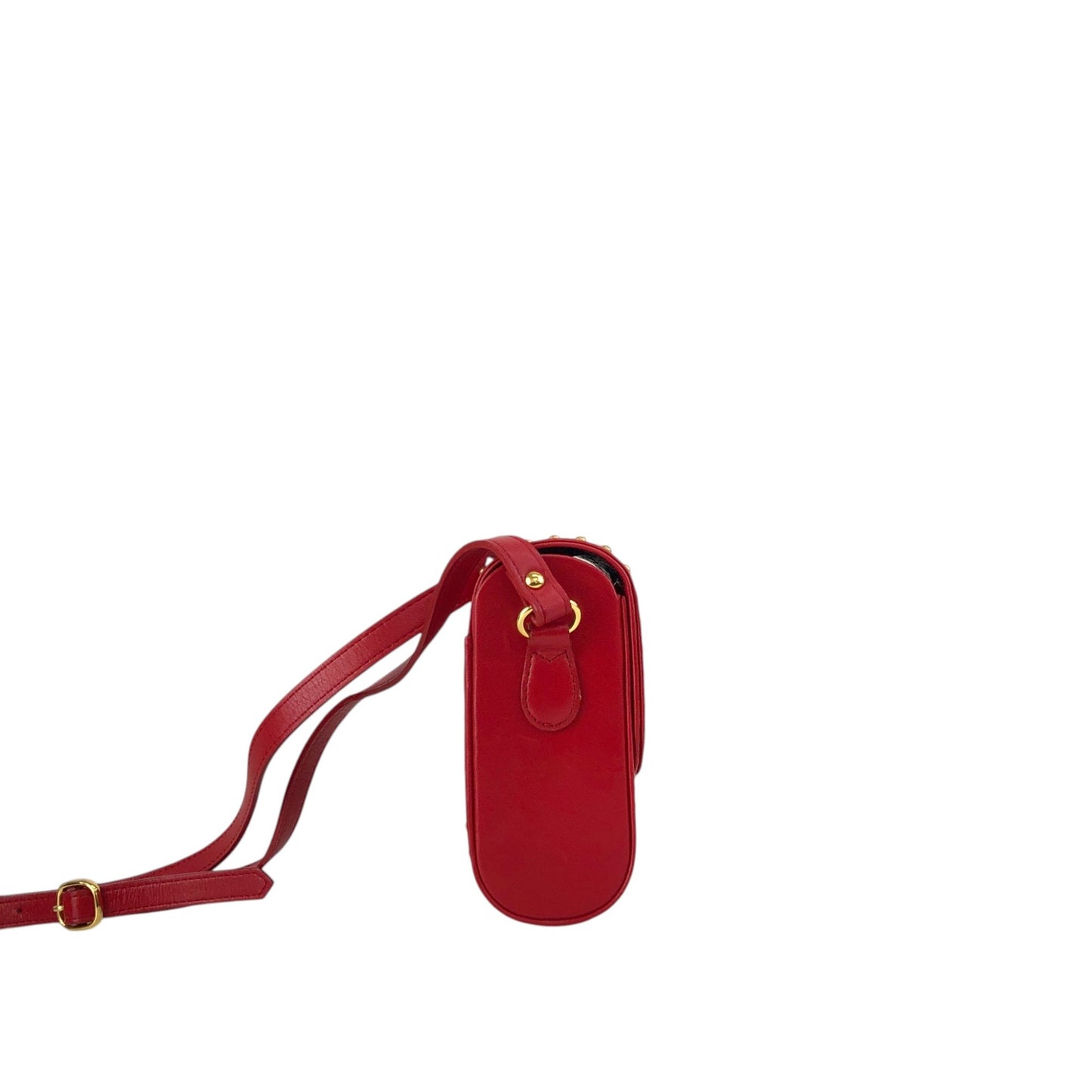 Yves Saint Laurent Heart Motif Small Shoulder bag Red Vintage v286hg