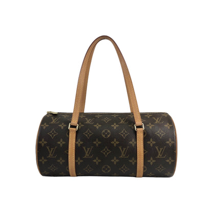 LOUIS VUITTON Monogram Handbag Brown Vintage jzv6c8
