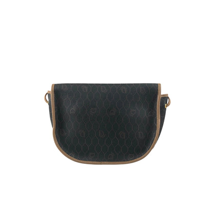 Christian Dior Honeycomb Pattern Logo Shoulder bag Black Vintage 4amtif