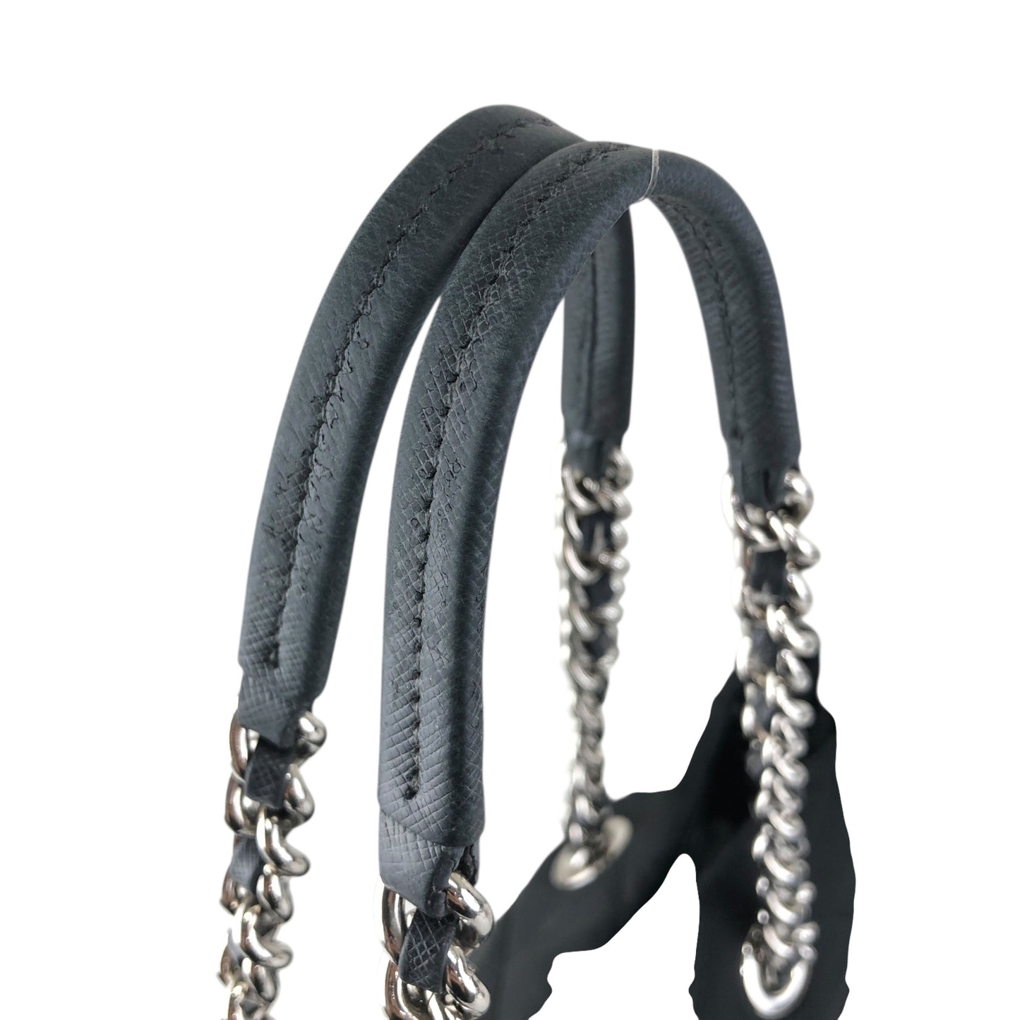 PRADA Triangle Logo Handbag Chain Shoulder bag Black 1BG740 Vintage vfbw8x