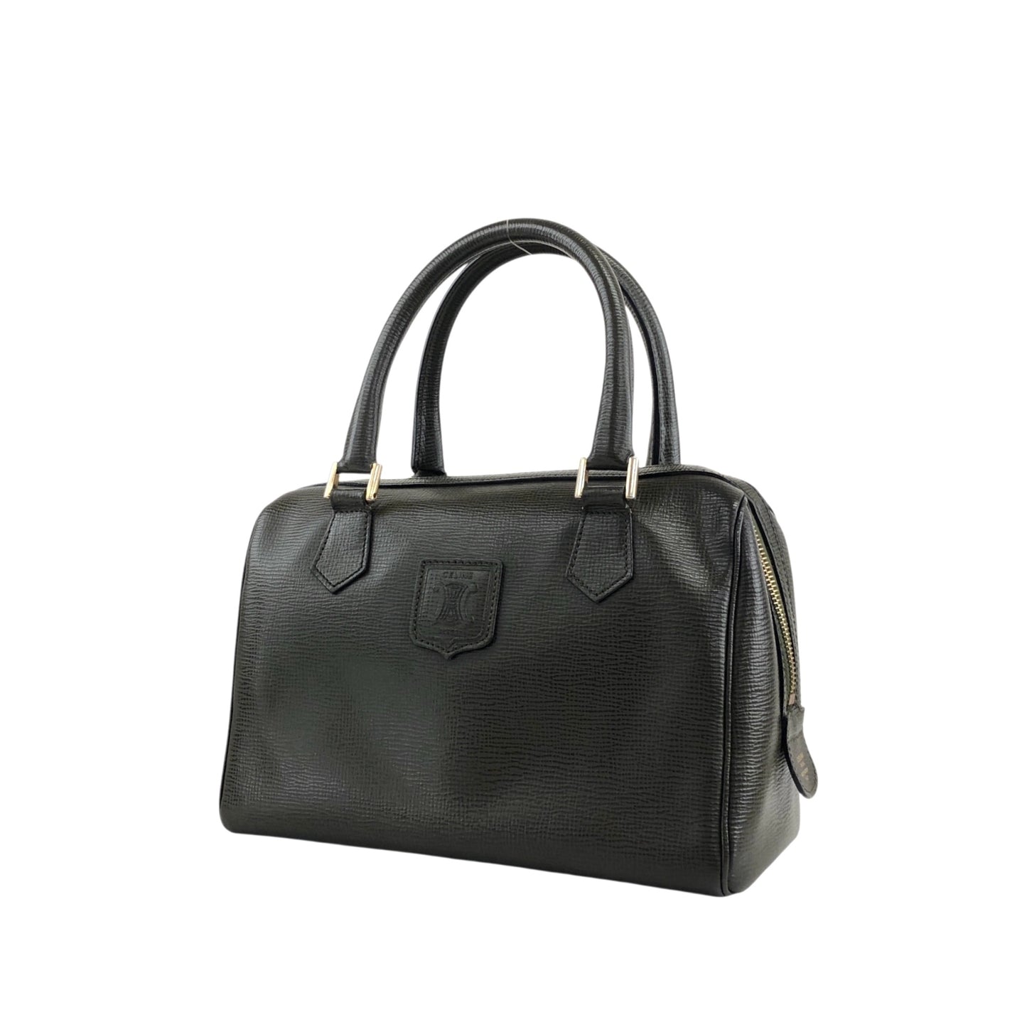 CELINE Blason Two-way Small Boston bag Shoulder bag Green Vintage du4fhp