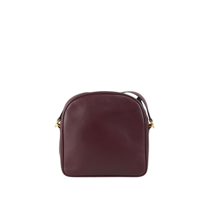 Cartier Logo Embossed Shoulder bag Bordeaux Vintage p8xu57