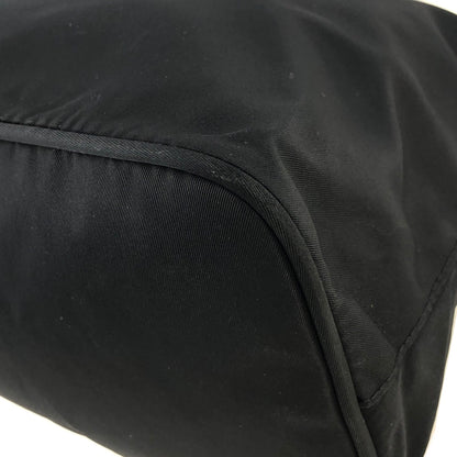 PRADA Triangle Logo Nylon Handbag Black Vintage hdamrs