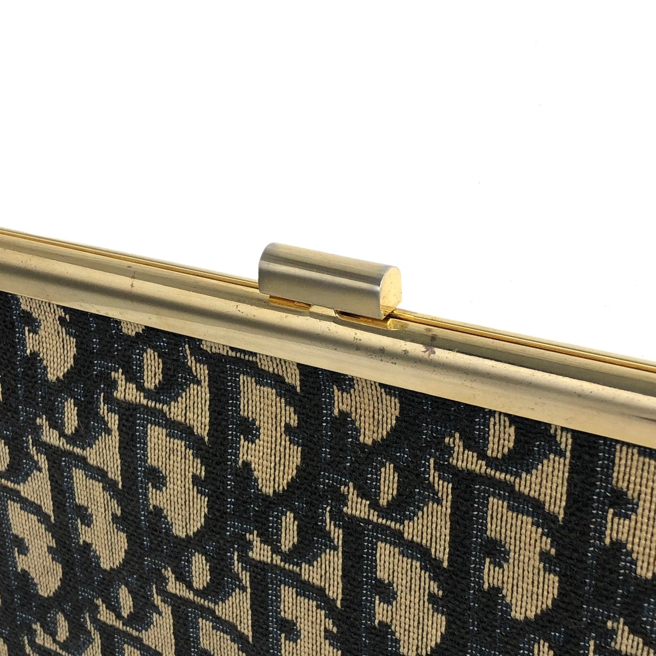 Christian Dior Jacquard Clutch bag Navy Vintage wirc44