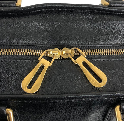 LOEWE Amazona28 Anagram Two-way Boston bag Shoulder bag Black Vintage v3dz54